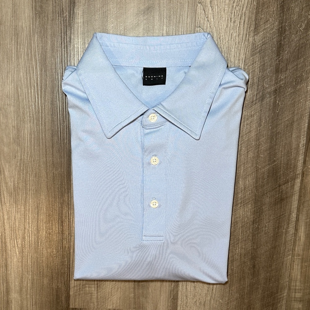 Dunning Golf Light Blue Performance Polo - Medium
